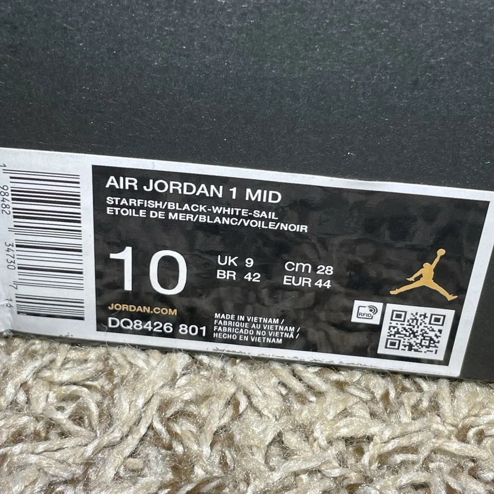Air Jordan 1 Mid Mens Size 10 Shoes 